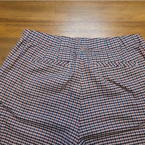 J.Jill Ponte Slim Leg Pants 12P Beige Red Blue Houndstooth EUC - Picture 4 of 13